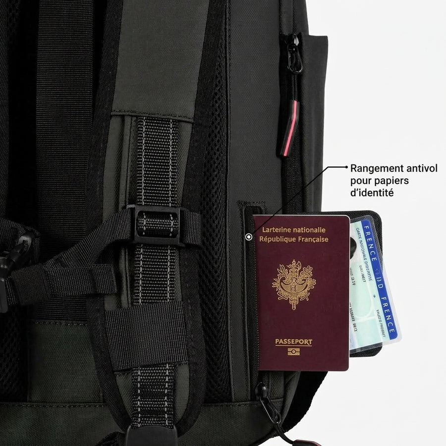 Passeport à portée de main — Escale 60L — Sac à dos cabine