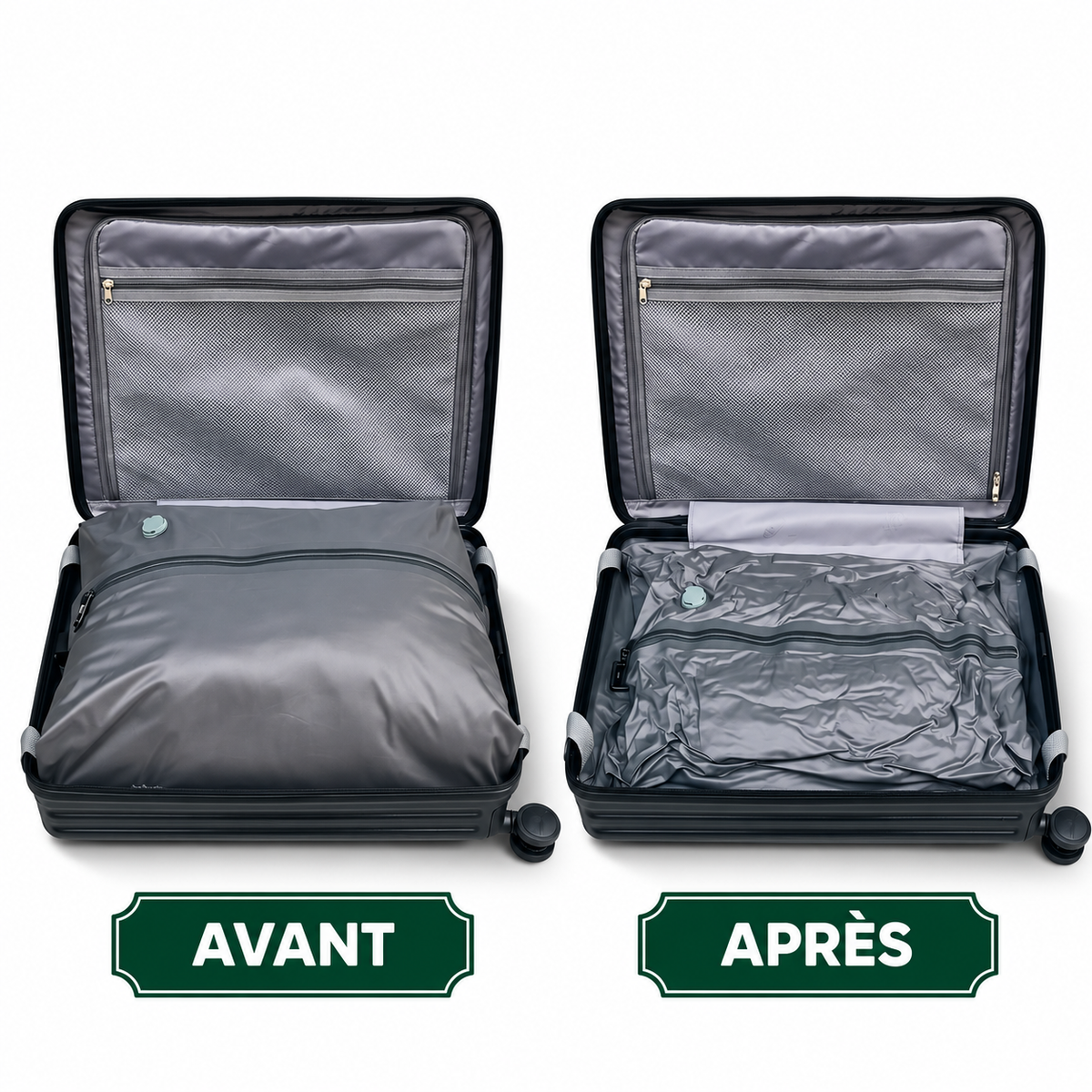 Airline — Valise cabine rigide compression sous vide avec serrure TSA