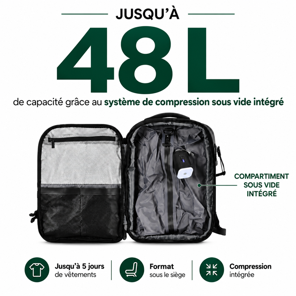 Cap 48L — Sac à dos sous le siège