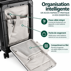 Terminal — Valise cabine rigide compression sous vide avec compartiment ordinateur