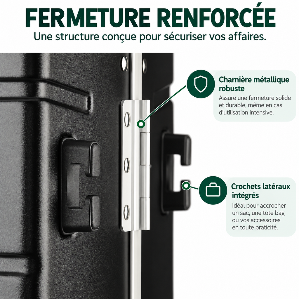 Terminal — Valise cabine rigide compression sous vide avec compartiment ordinateur
