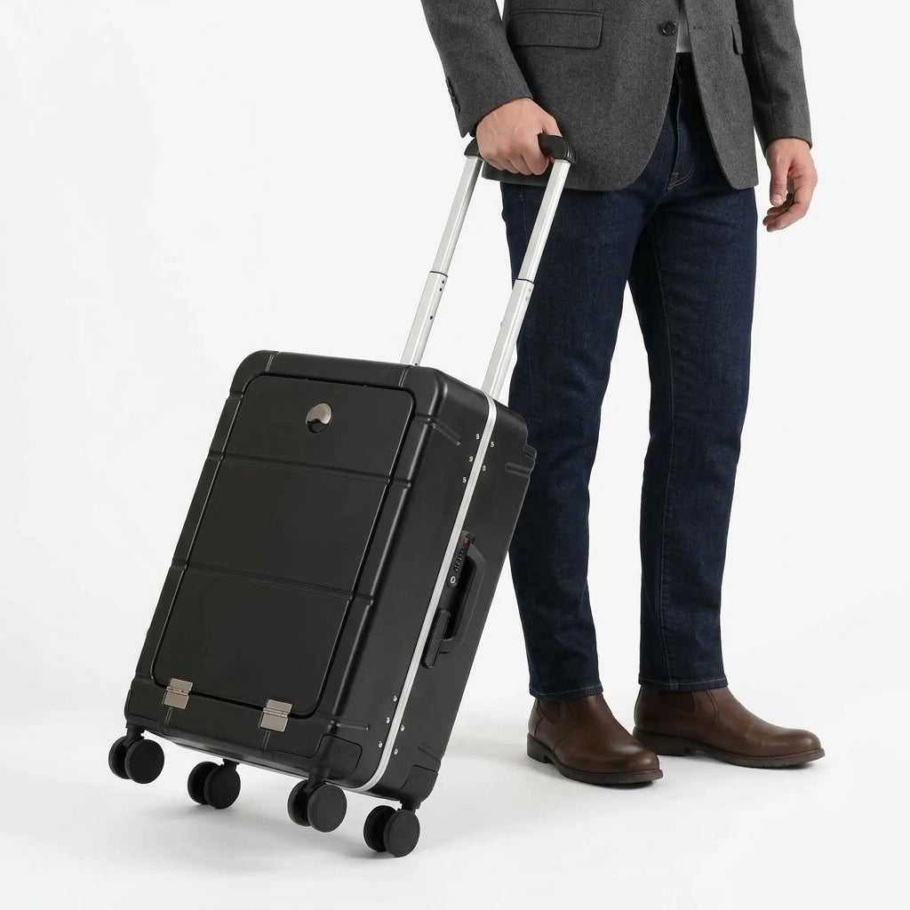 Terminal — Valise cabine rigide compression sous vide avec compartiment ordinateur